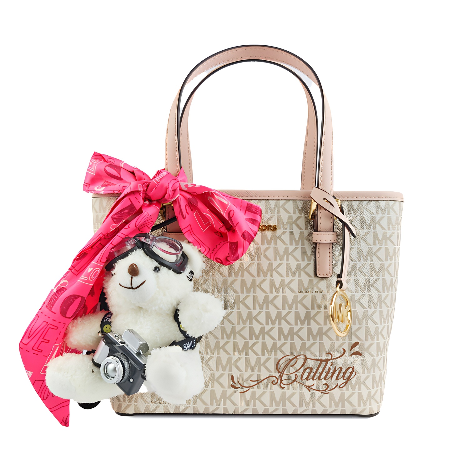 

MICHAEL KORS Сумка Jet Set Leather, шоппер, мини-клатч Vanilla White