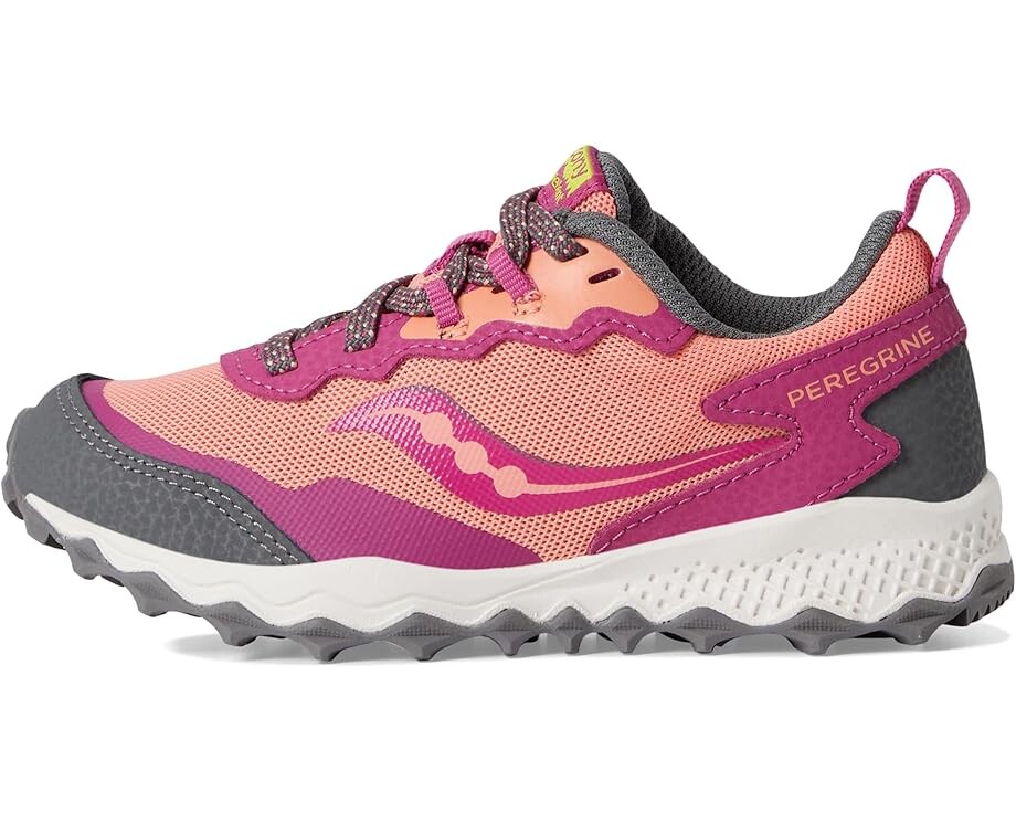 Кроссовки Saucony Kids Peregrine Shield KDZ Sneakers, цвет Berry/Coral — фото 4