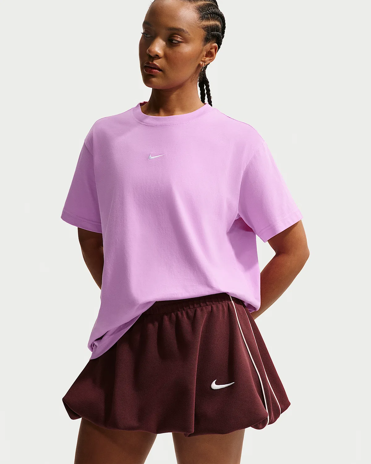 Женская оверсайз футболка Nike Sportswear Classic, Light Magenta