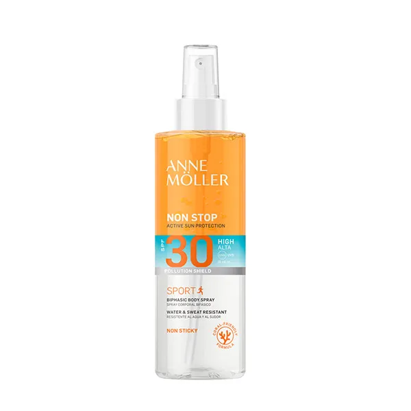 

Двухфазный спрей для тела SPF30 Non Stop Active Sun Protection Anne Moller, 150 ml