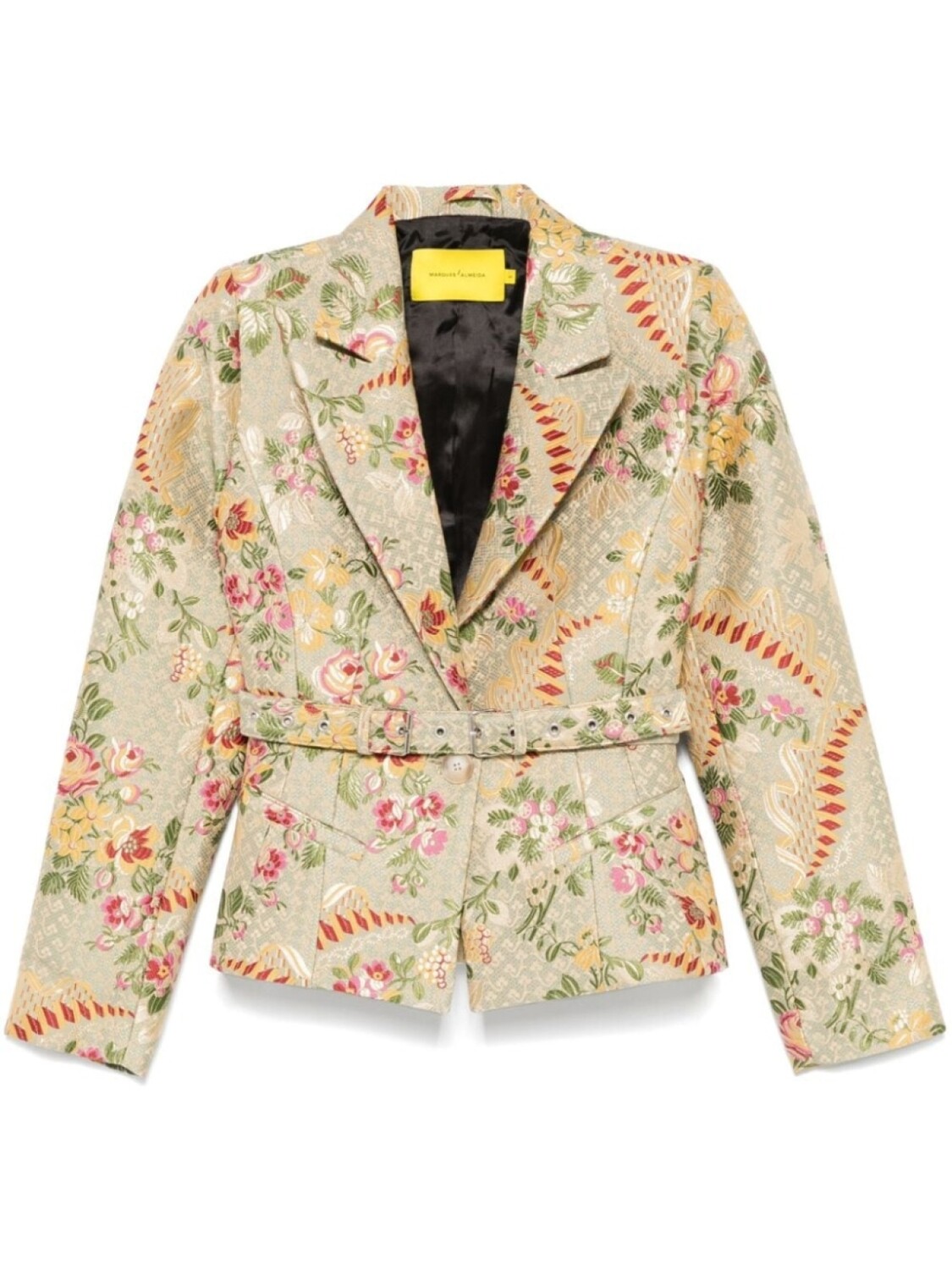 

Marques'Almeida куртка Brocade с поясом, серый