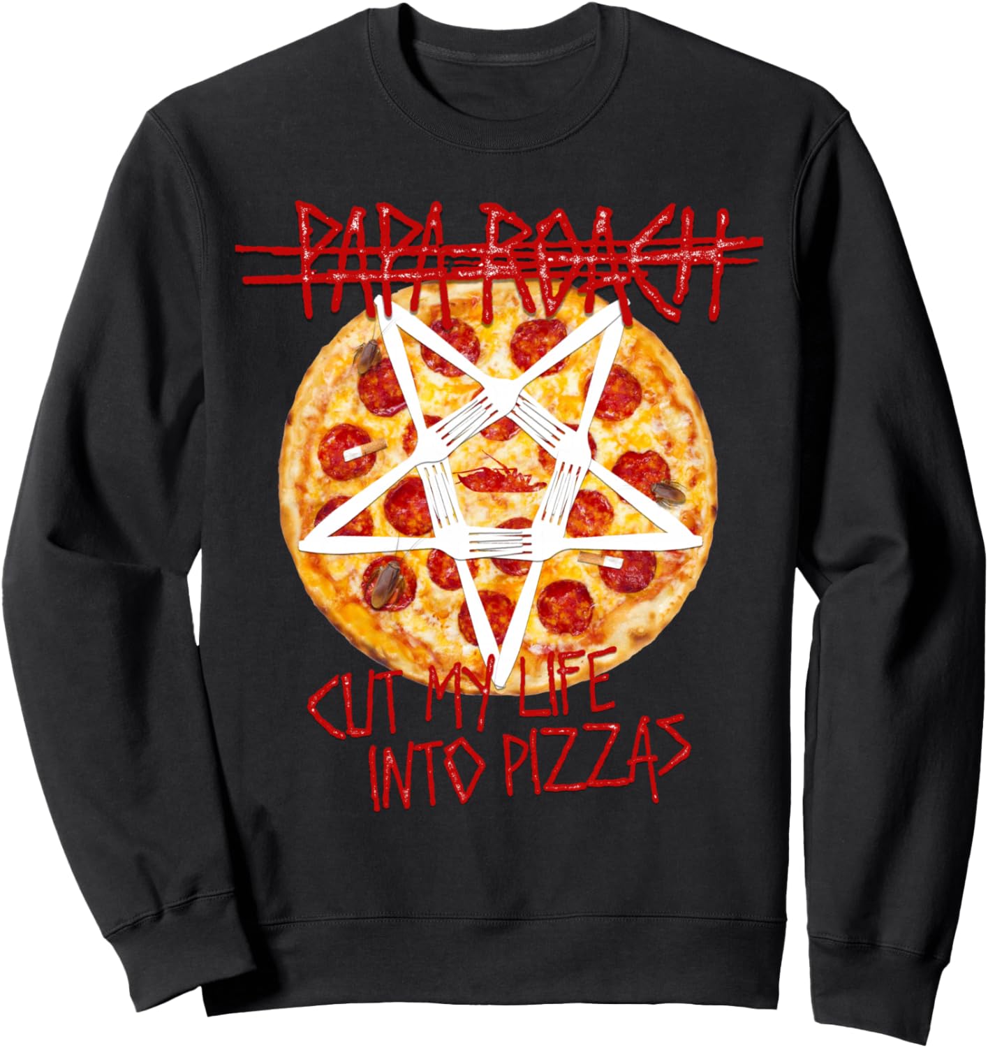 

Толстовка Cut My Life Into Pizzas, черная Papa Roach, Черный, Толстовка Cut My Life Into Pizzas, черная Papa Roach