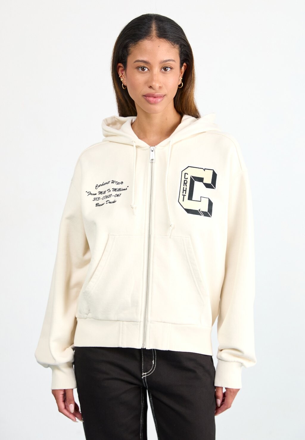 

Толстовка на молнии HOODED Carhartt WIP, белый