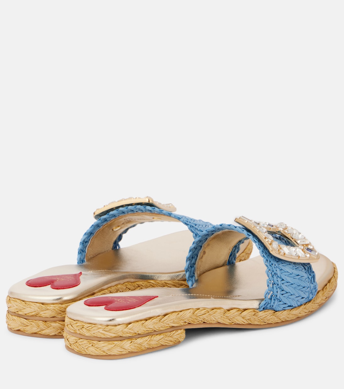 Espa декорированные сандалии из рафии Roger Vivier, Persian Blue — фото 2