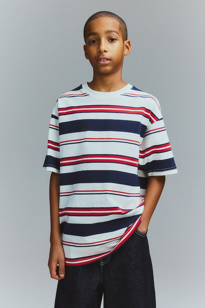 

Футболка свободного кроя из хлопка H&M, мультиколор