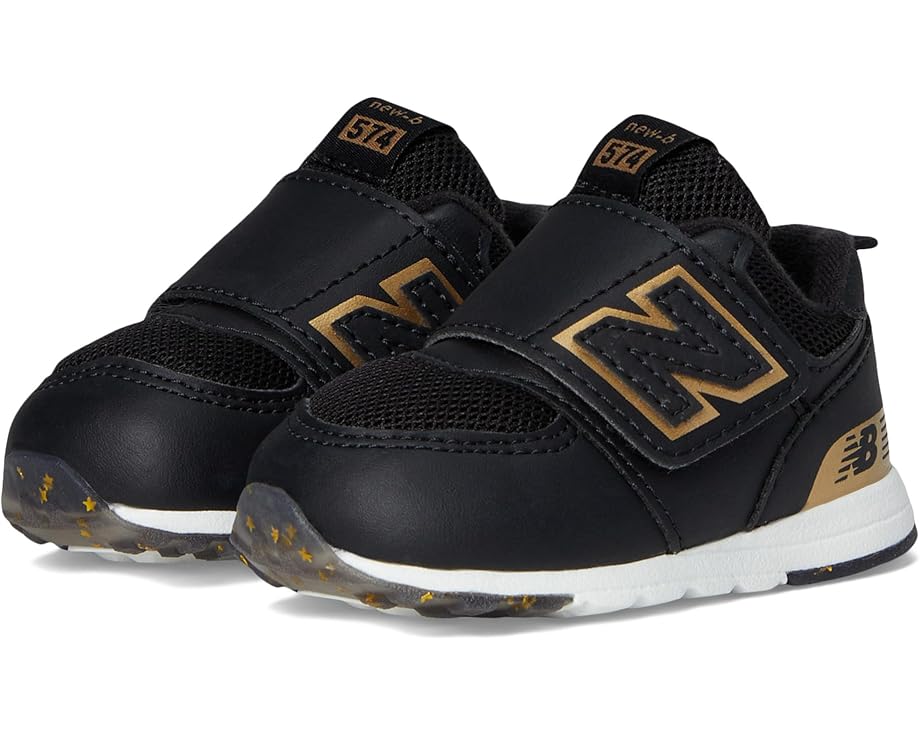 

Кроссовки New Balance Kids 574 New-b Hook & Loop, цвет Black/Gold