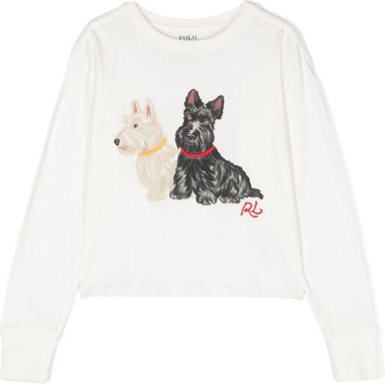 Polo Ralph Lauren Футболка FW24 белая детская — фото 3