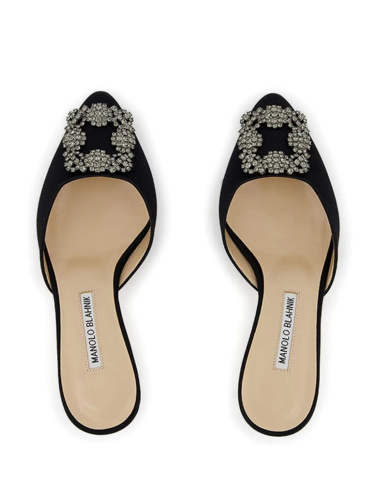 Туфли Manolo Blahnik Hangisimu 50 мм, черный — фото 4