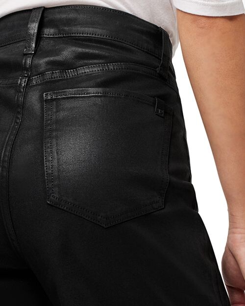Черные джинсы с широкими штанинами и высокой посадкой The Mia Petite Joe's Jeans, цвет Black — фото 4