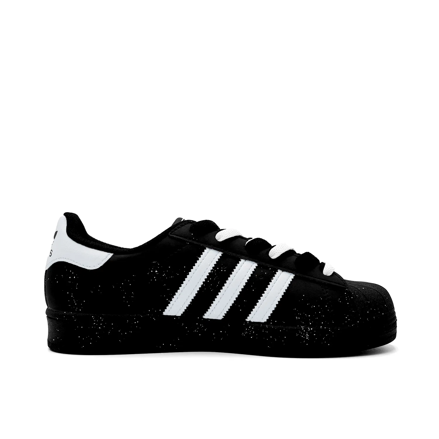 Кроссовки для скейтбординга Superstar 2 Fast Black Tide Leather Low top Kids' Skateboarding Shoes Black Teenagers Adidas Originals — фото 3