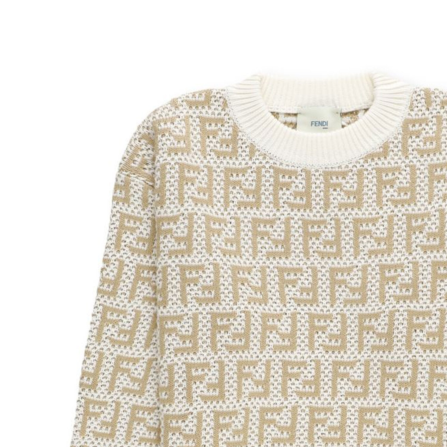 Детский свитер FENDI, бежевый — фото 4