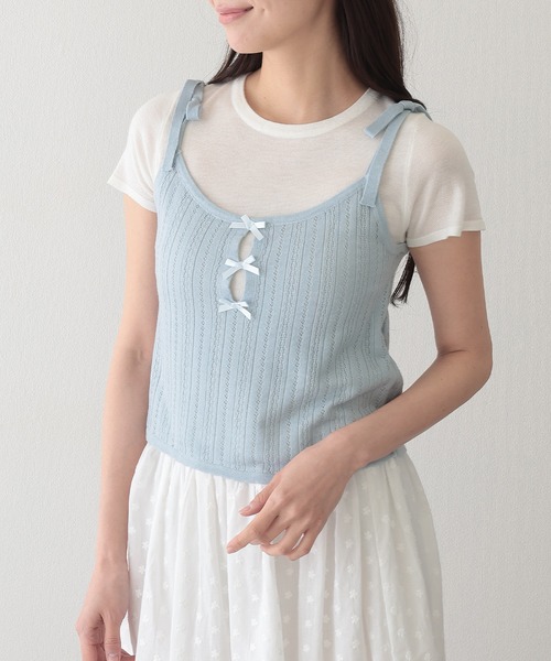 

Футболка женская с коротким рукавом, отделка кружевом Lace Ladies, синий