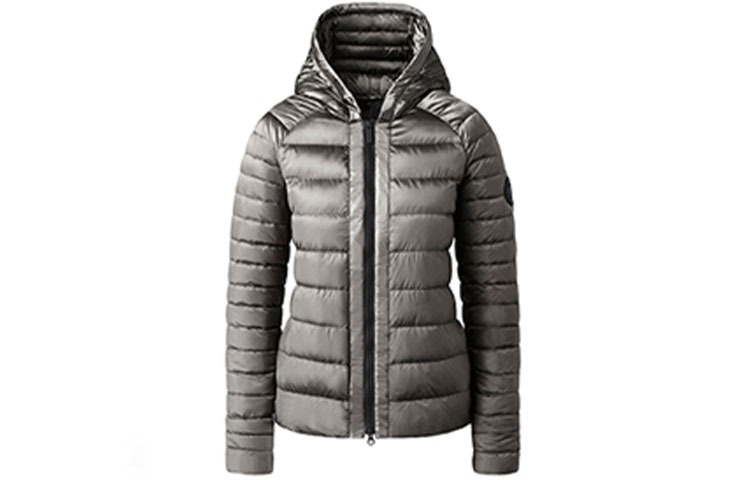 Canada Goose Куртка утепленная Roxboro Series с капюшоном, однотонная, женская, цвет Beichen White — фото 3