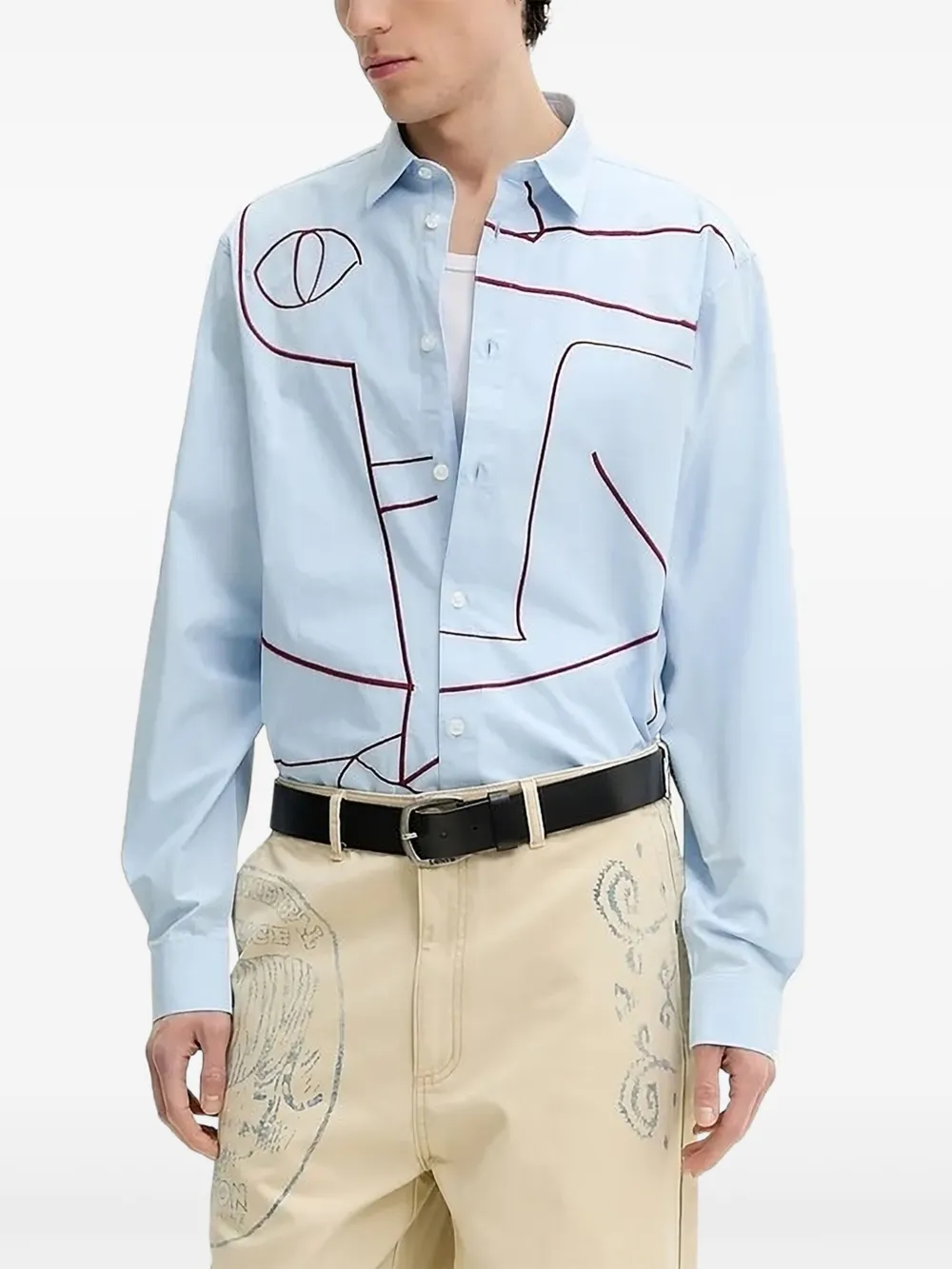 

Хлопковая рубашка Desigual, синий