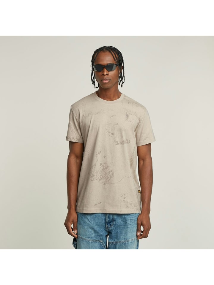 

Футболка G-Star Raw, цвет dk brick concrete