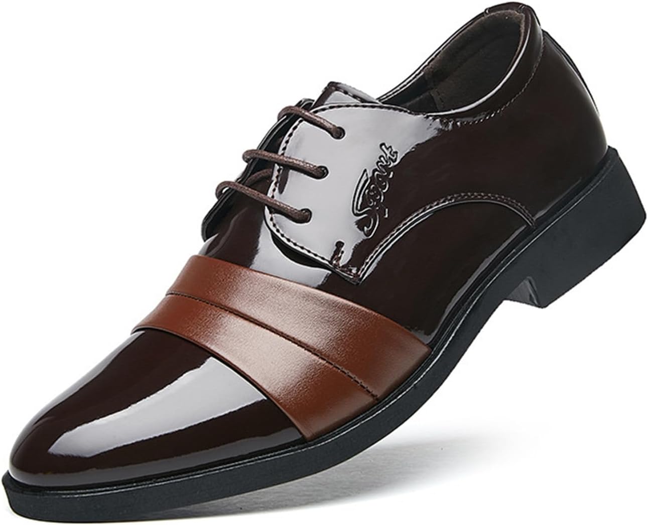 

Мужские оксфорды KYOESCAI, официальная обувь, повседневные туфли на шнуровке для бизнеса, удобные нескользящие офисные и свадебные туфли, коричневый