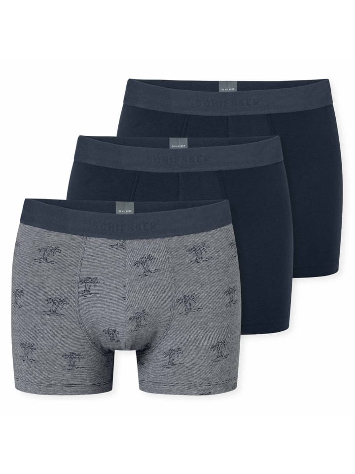 

Боксерские трусы Schiesser, цвет blau/grau