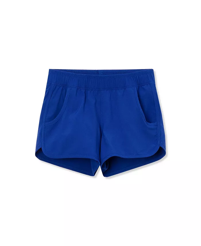 

Детские эластичные пляжные шорты Girls Stretch Woven Swimsuit Shorts Lands' End, синий