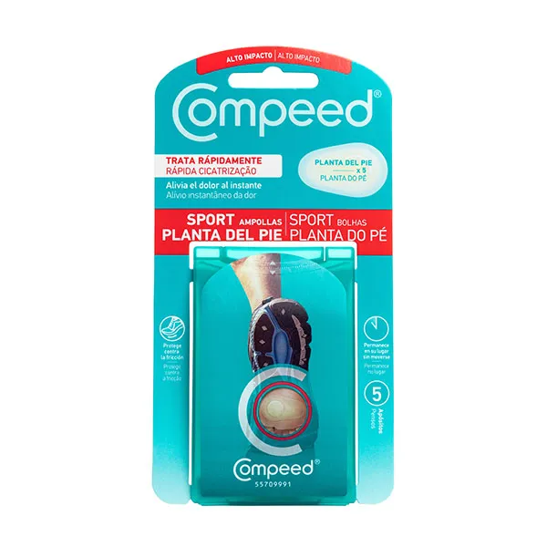 

Защитные гелевые повязки Sport Ampollas Planta Del Pie Compeed, 5 UD