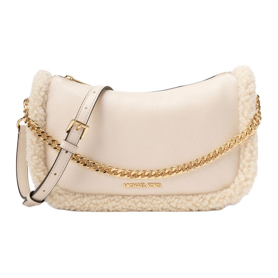 

MICHAEL KORS Кожаная сумка через плечо среднего размера женская экрю