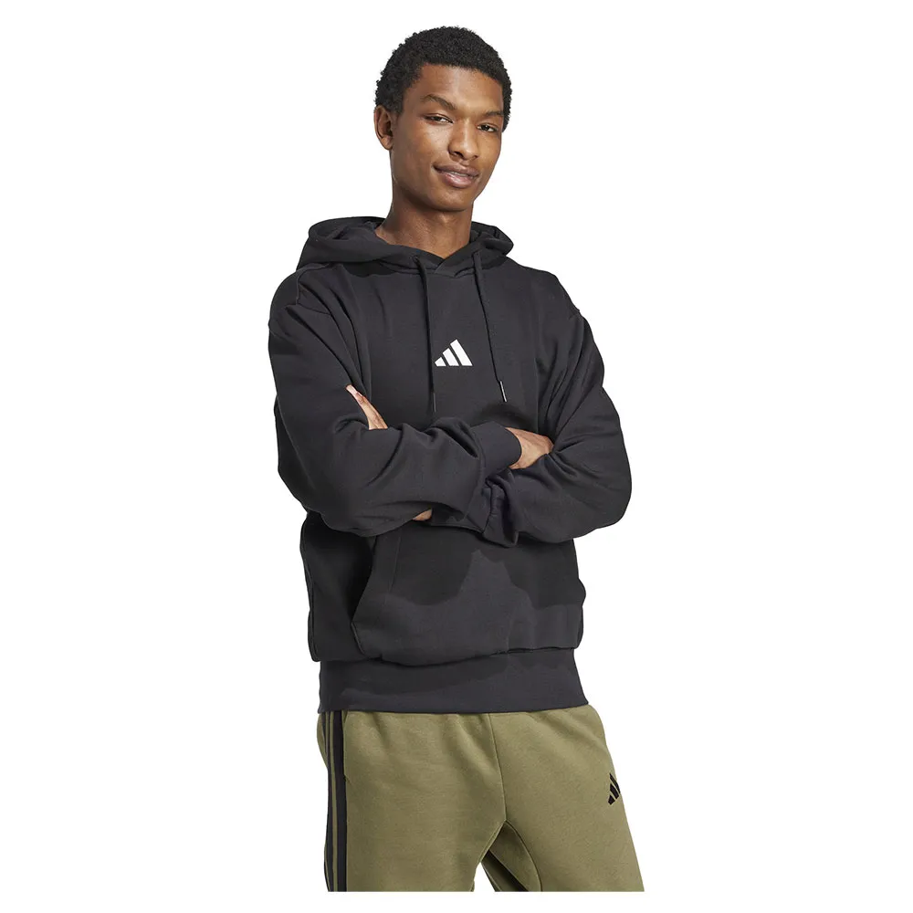 Худи adidas Essentials Feelcozy Fleece, черный — фото 4