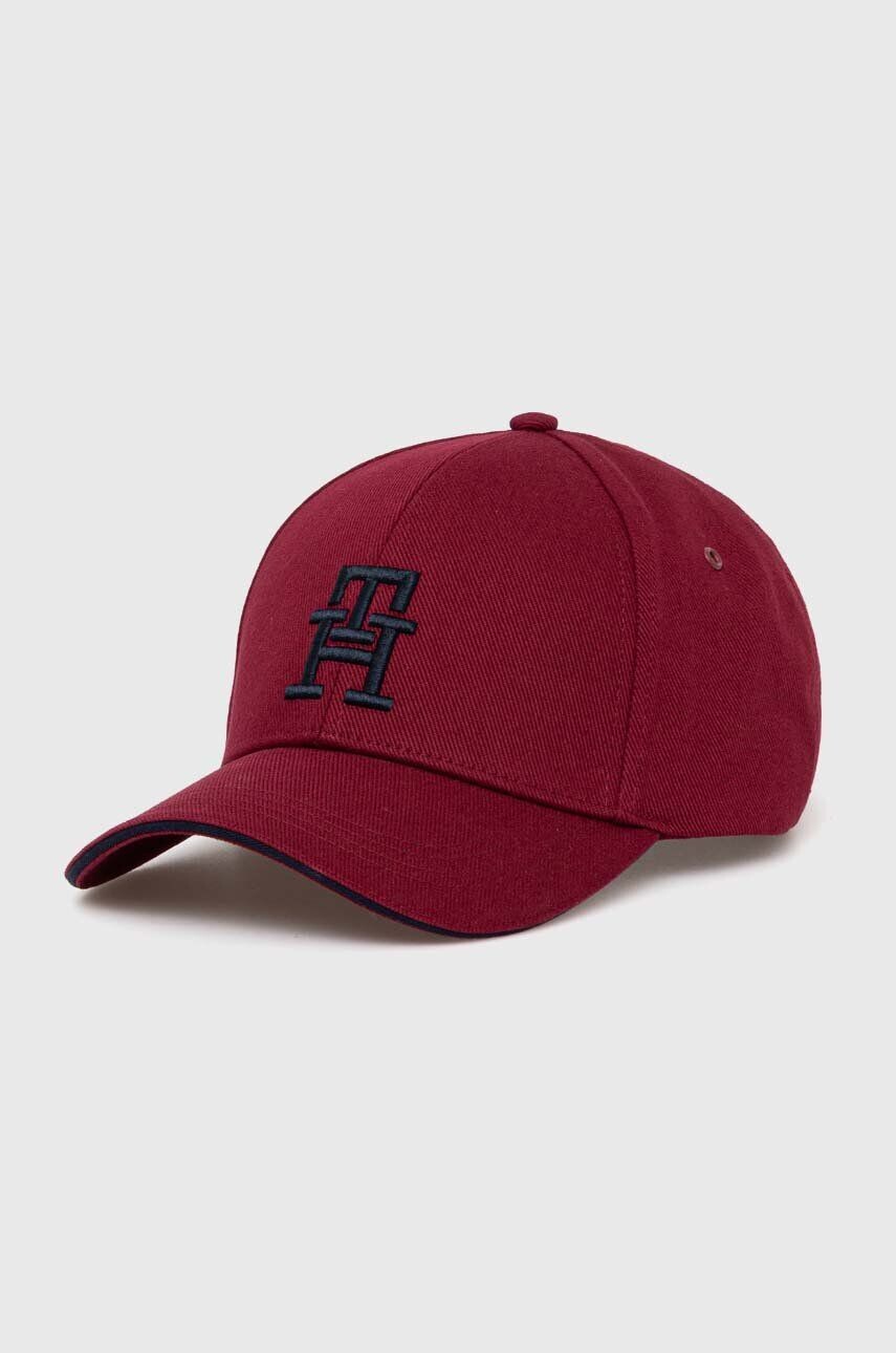 

Хлопковая бейсболка Tommy Hilfiger, гранатовый