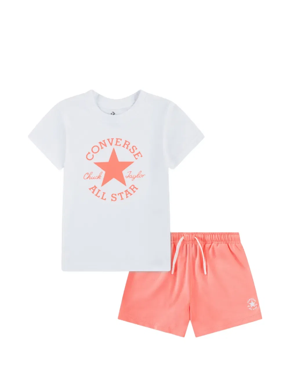 Комплект из топа и шортов с кулиской и логотипом Converse Kids, белый