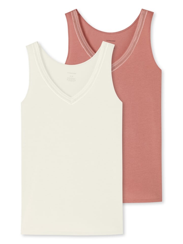 

Топ Schiesser Träger Cotton Lace, цвет terracotta, beige