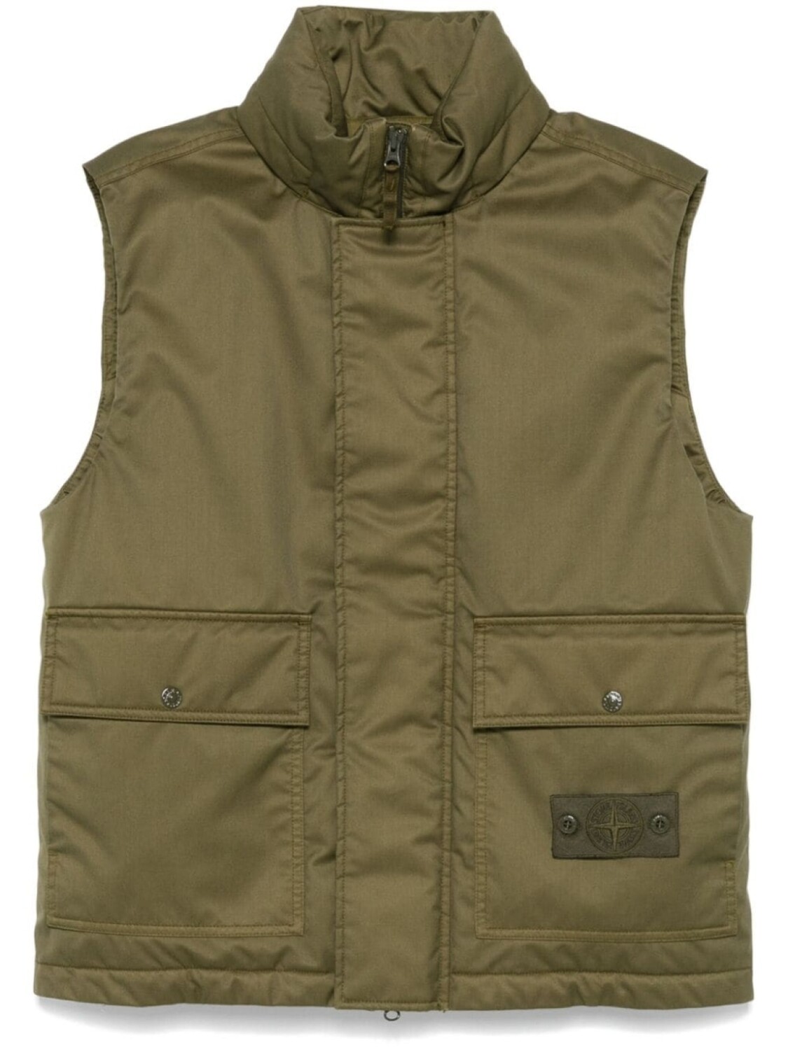 

Stone Island жилет с нашивкой Compass, зеленый
