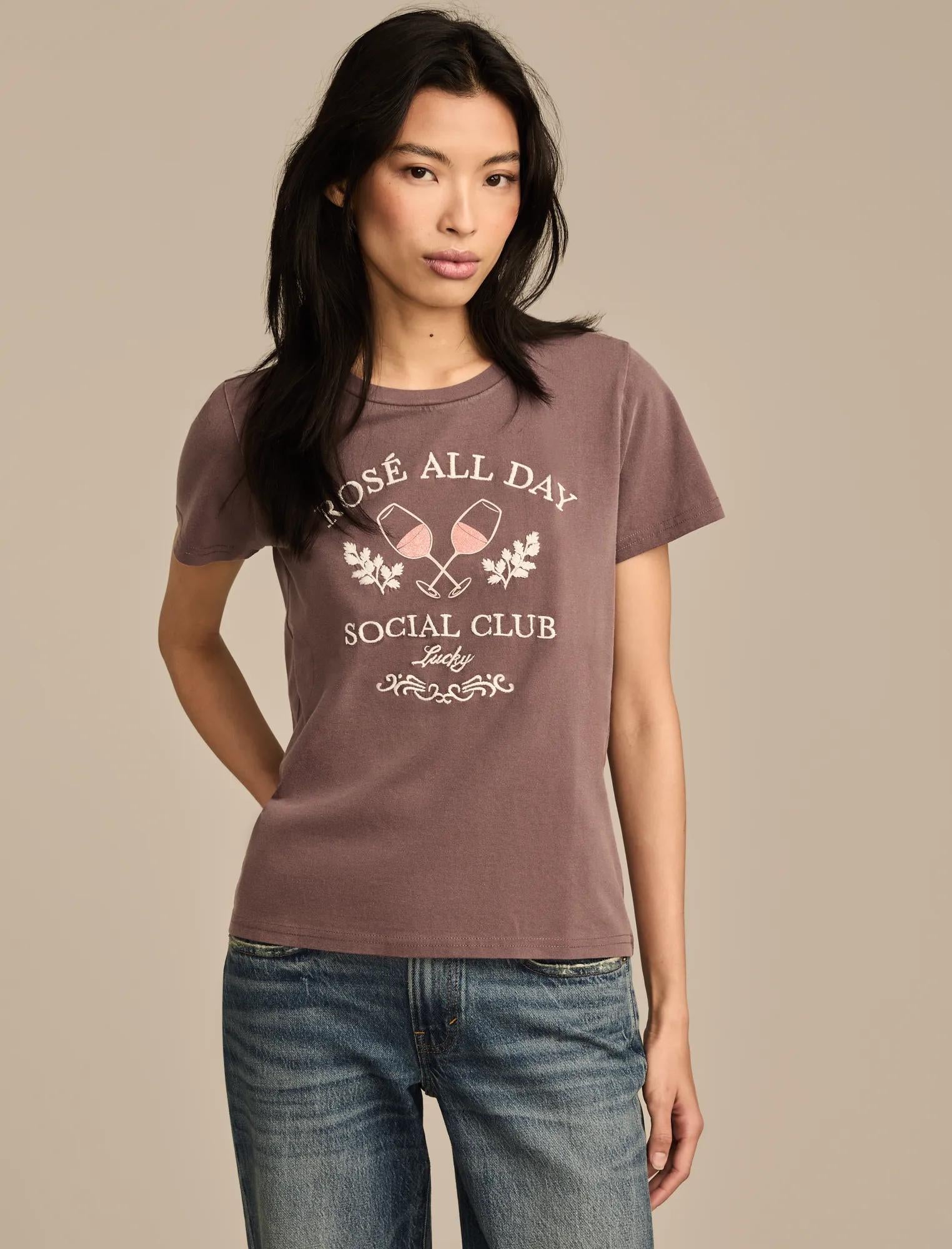 

Женская классическая рубашка Lucky Brand Rose All Day