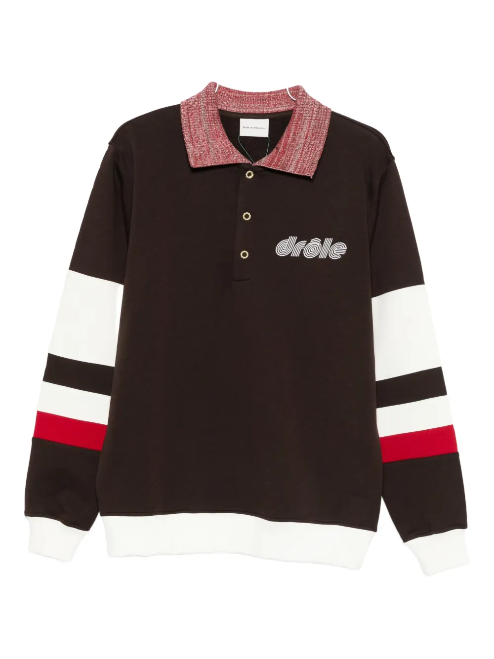 

Поло с полосками Drôle De Monsieur, коричневый