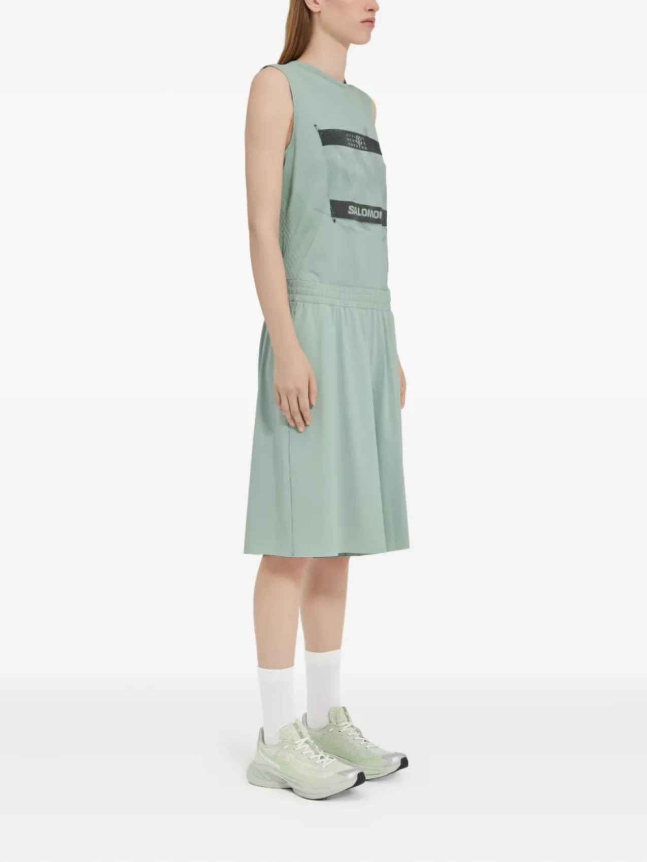 Шорты из коллаборации с Salomon MM6 Maison Margiela X Salomon, зеленый — фото 3