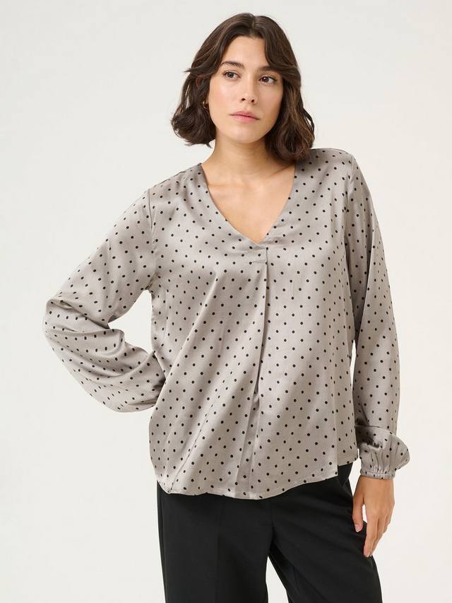 

Топ в лунный горошек KAFFE, цвет Grey/Black