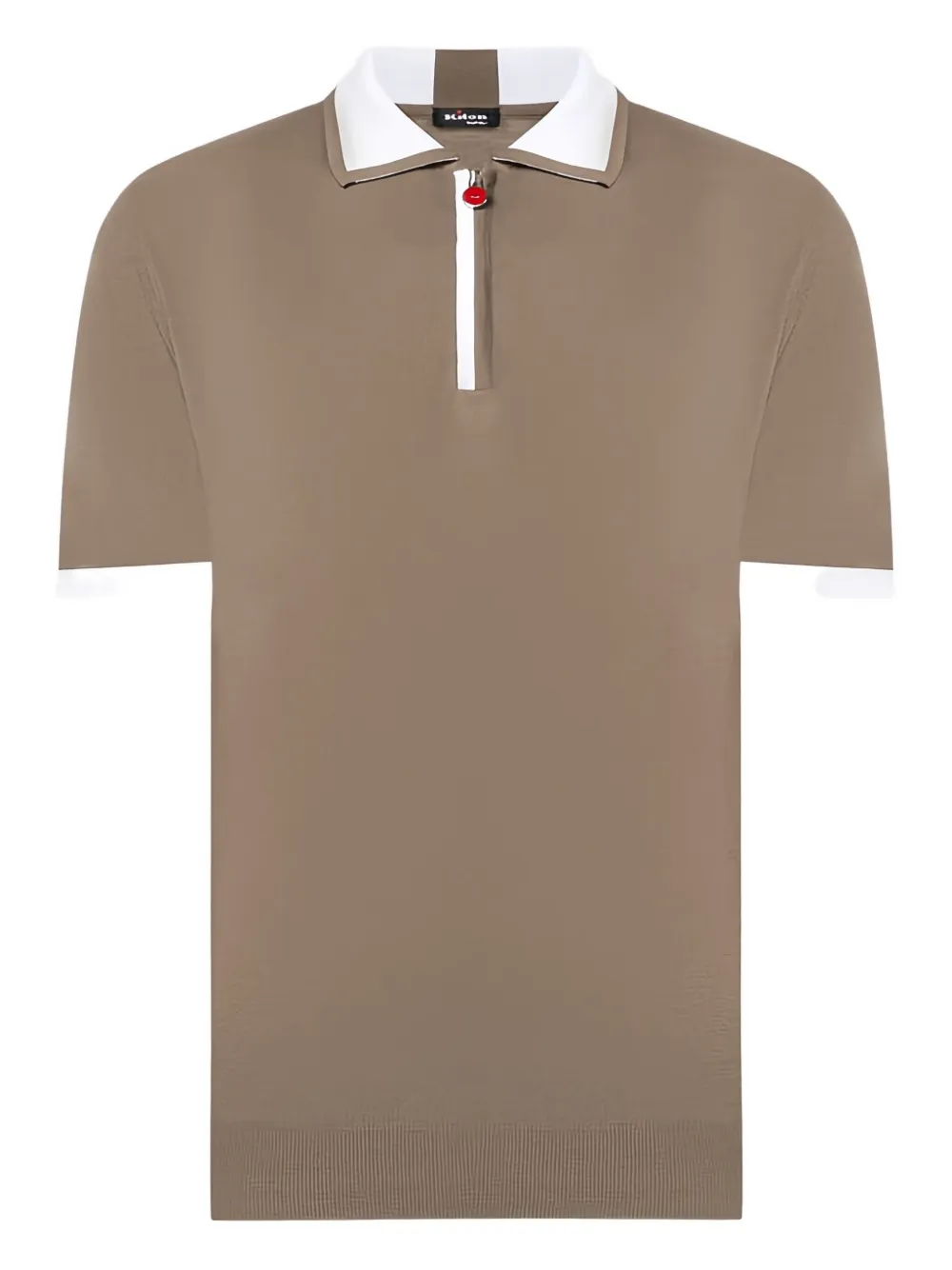 

Поло на молнии Kiton, коричневый