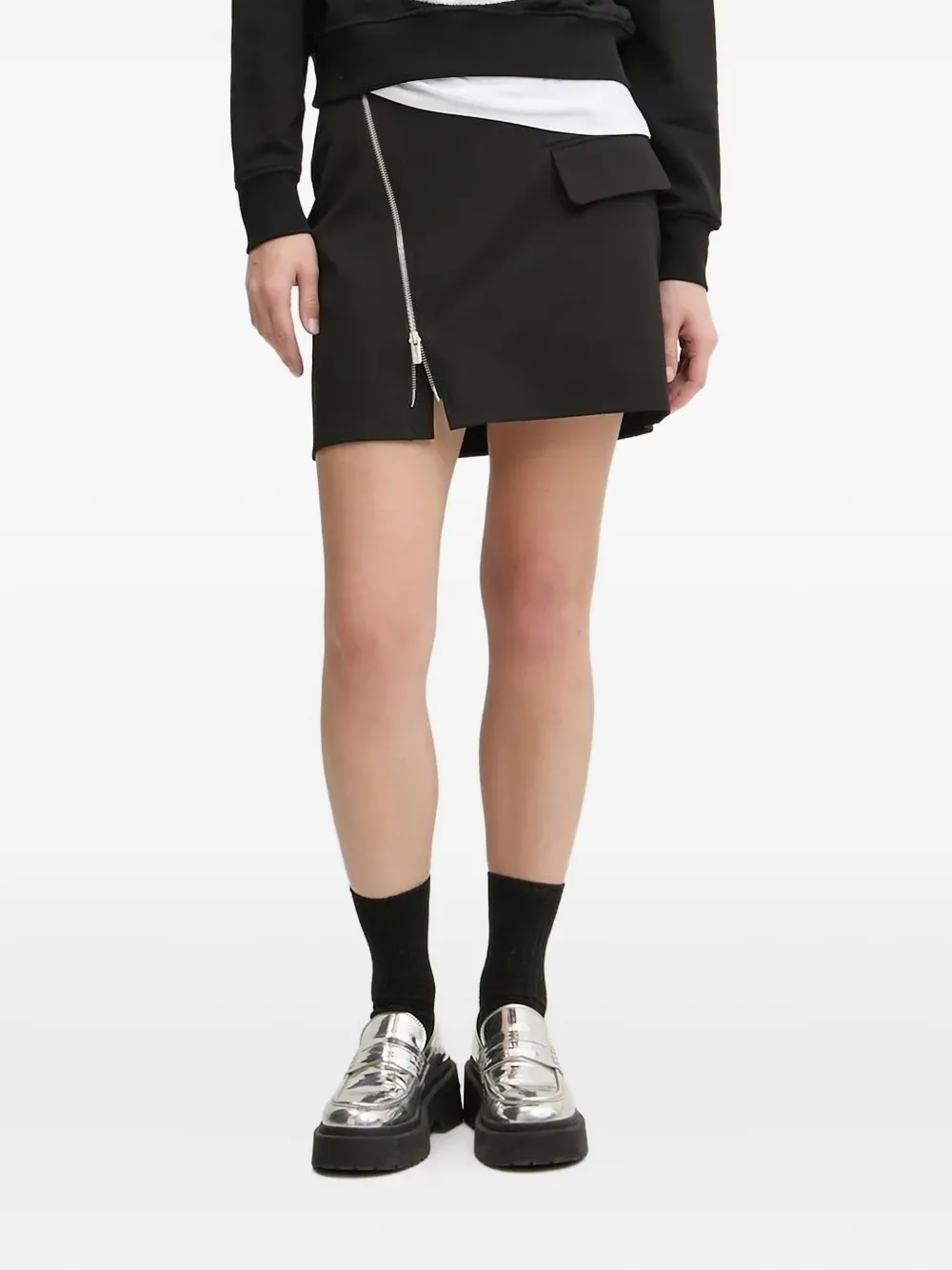 

Юбка мини с карманами и молнией Karl Lagerfeld Jeans, черный