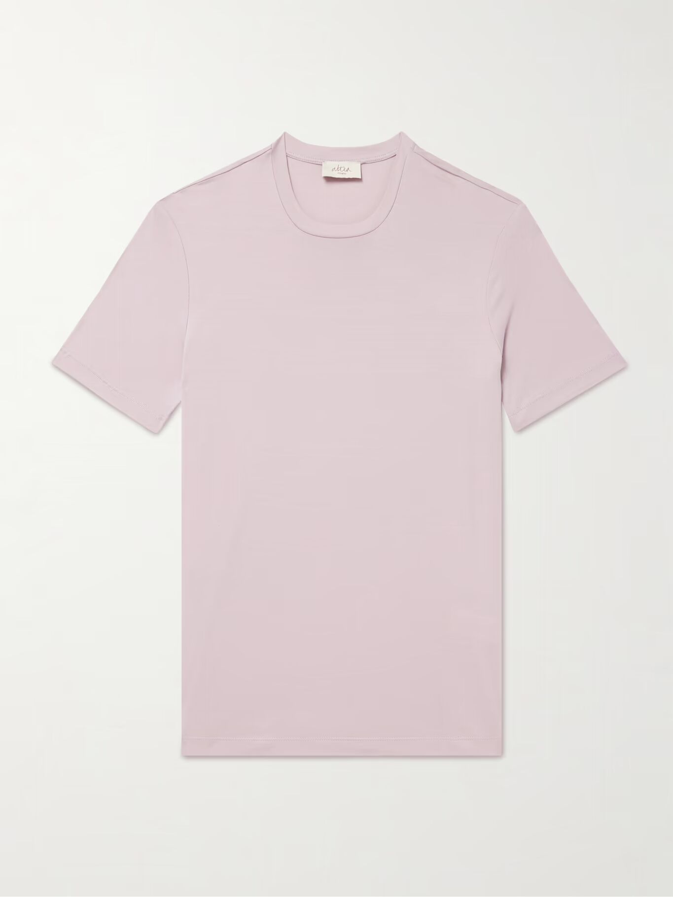 

Футболка Lewis Slim-Fit из хлопкового джерси с начесом ALTEA, розовый