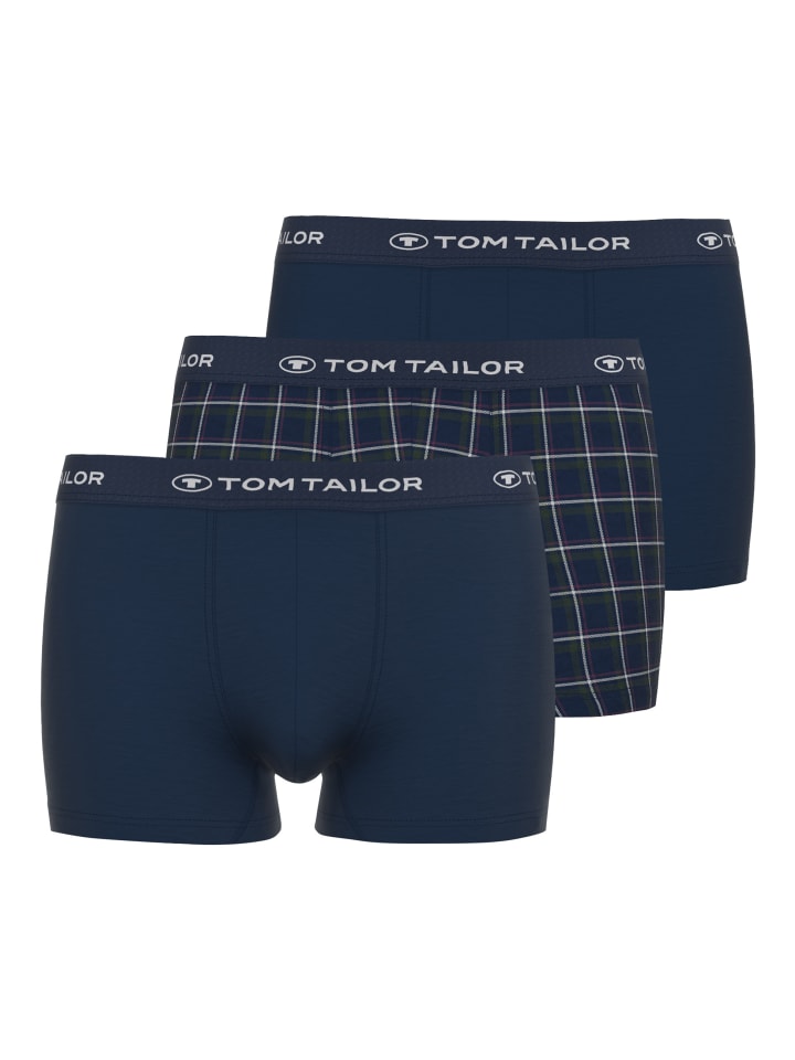 

Tom Tailor Комплект из 3 трусов Buffer в сине-темную клетку