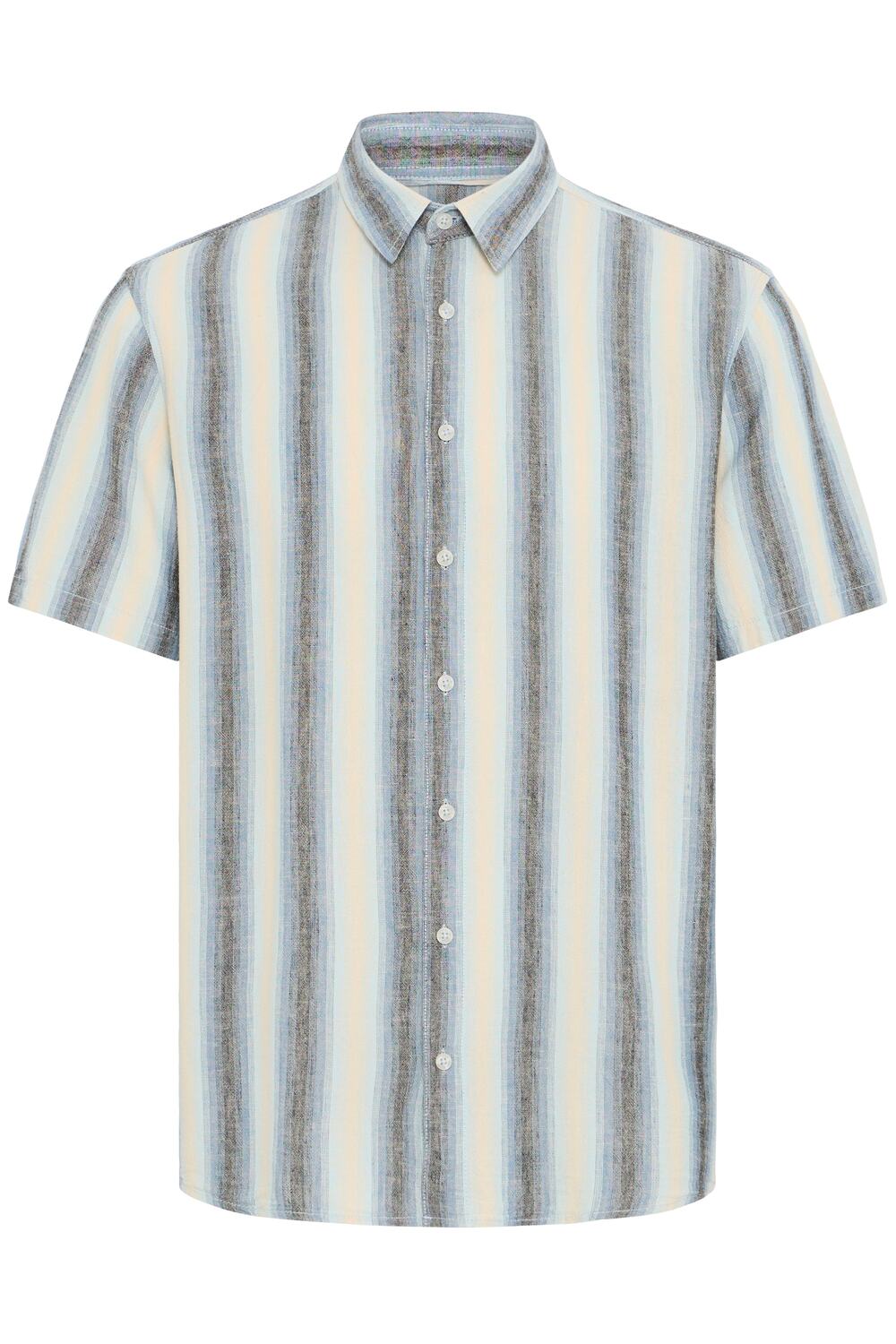 

BLEND Рубашка на пуговицах Regular fit 'BHBobby Linen Mix' в синем цвете