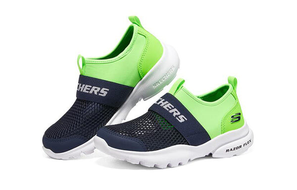 Кроссовки razor flex 'black green' Skechers, синий — фото 3
