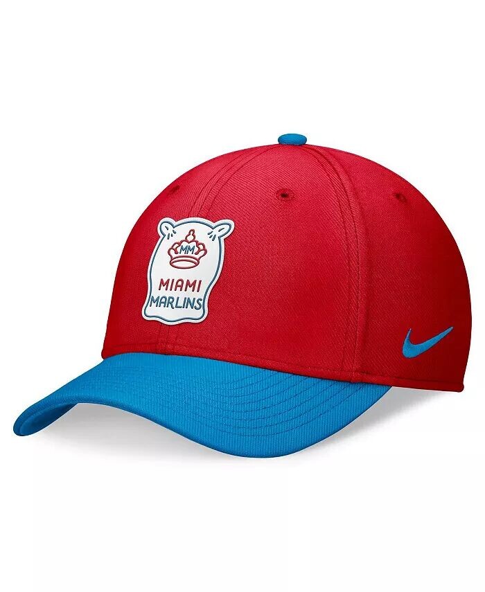 

Мужская красно-синяя бейсболка Miami Marlins 2024 City Connect Swoosh Flex Nike