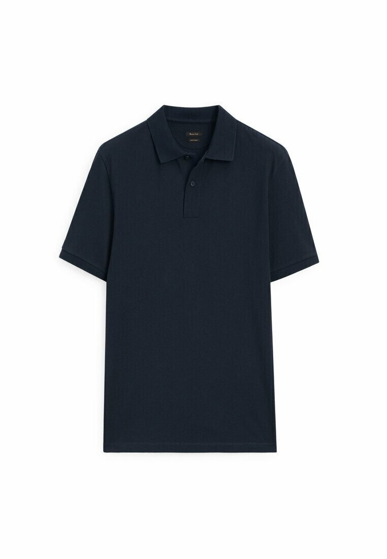 

Рубашка-поло MICROTEXTURED Massimo Dutti, цвет blue