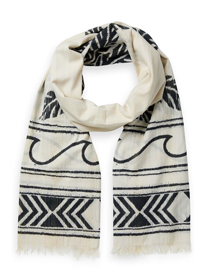 

Шарф Scotch & Soda, цвет creme/schwarz