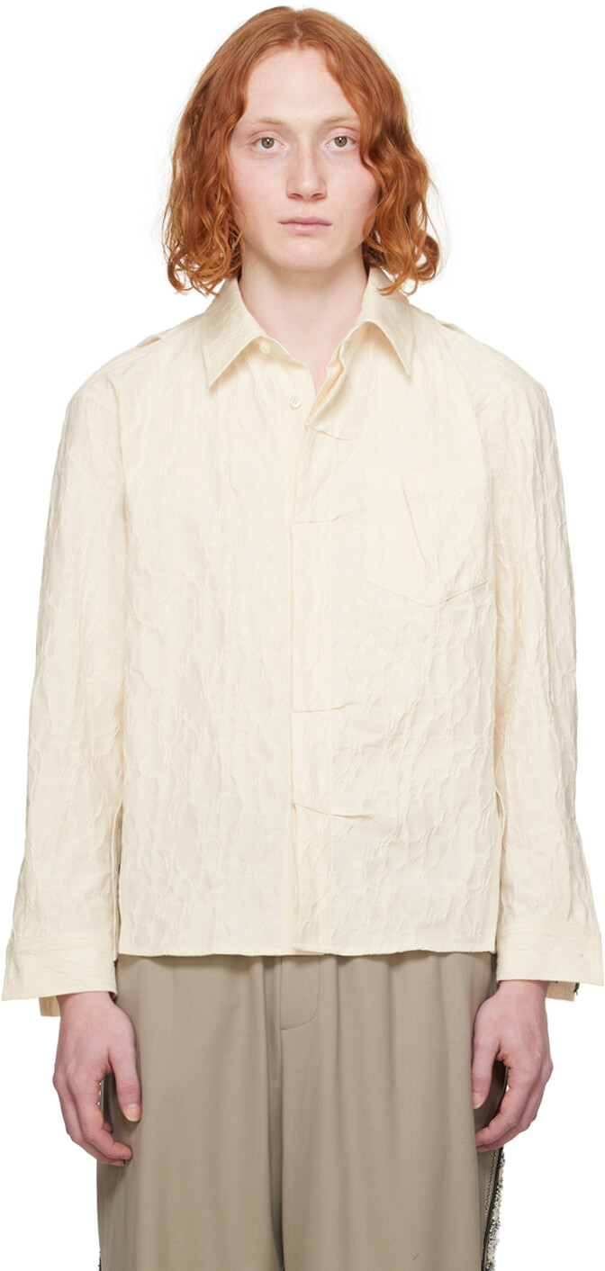 

Рубашка Edis Off-White ADER error, слоновая кость