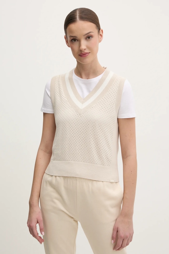 

Свитер хлопковый Dkny, бежевый