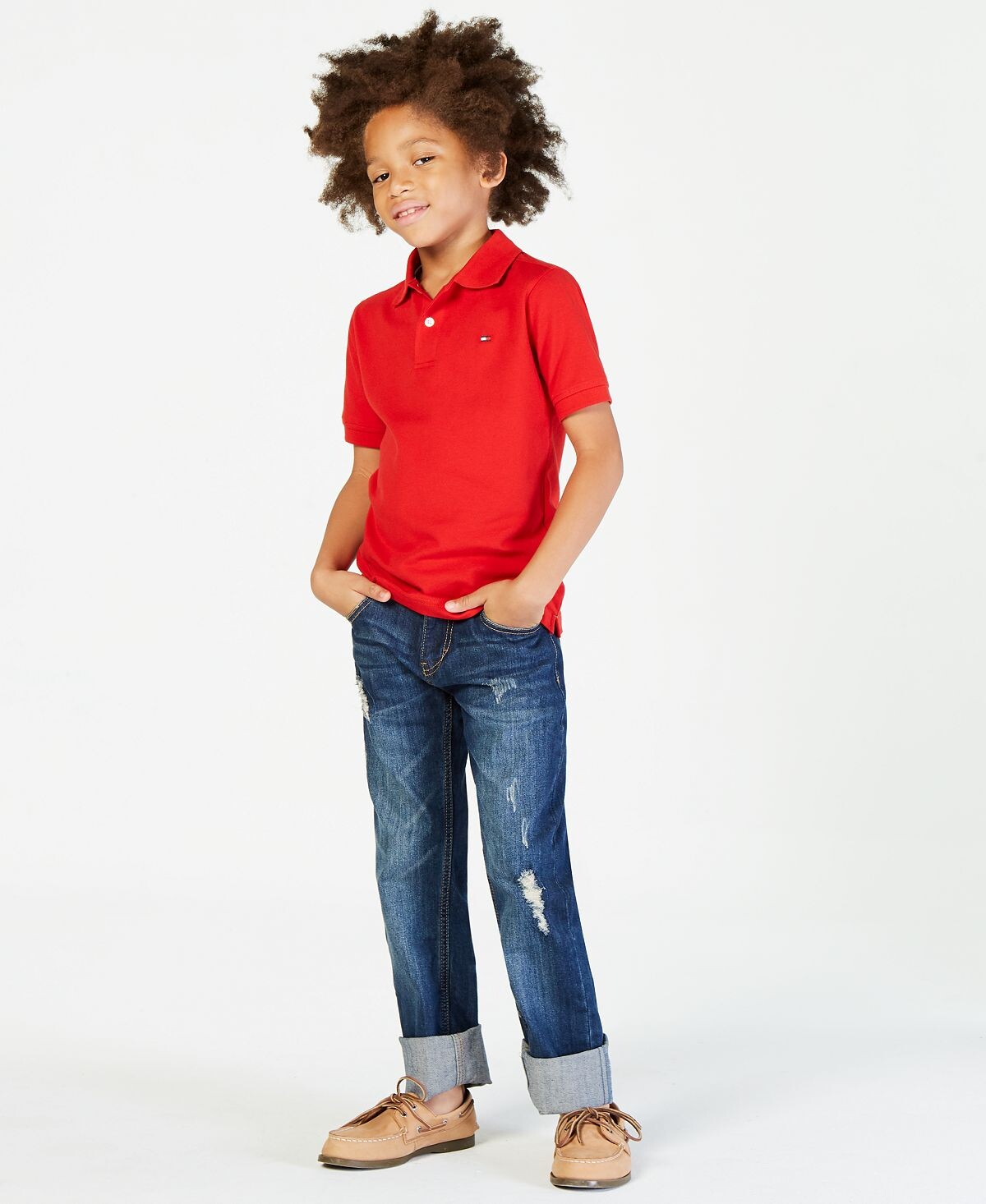 

Рубашка-поло стрейч с воротником Ivy Big Boys Tommy Hilfiger