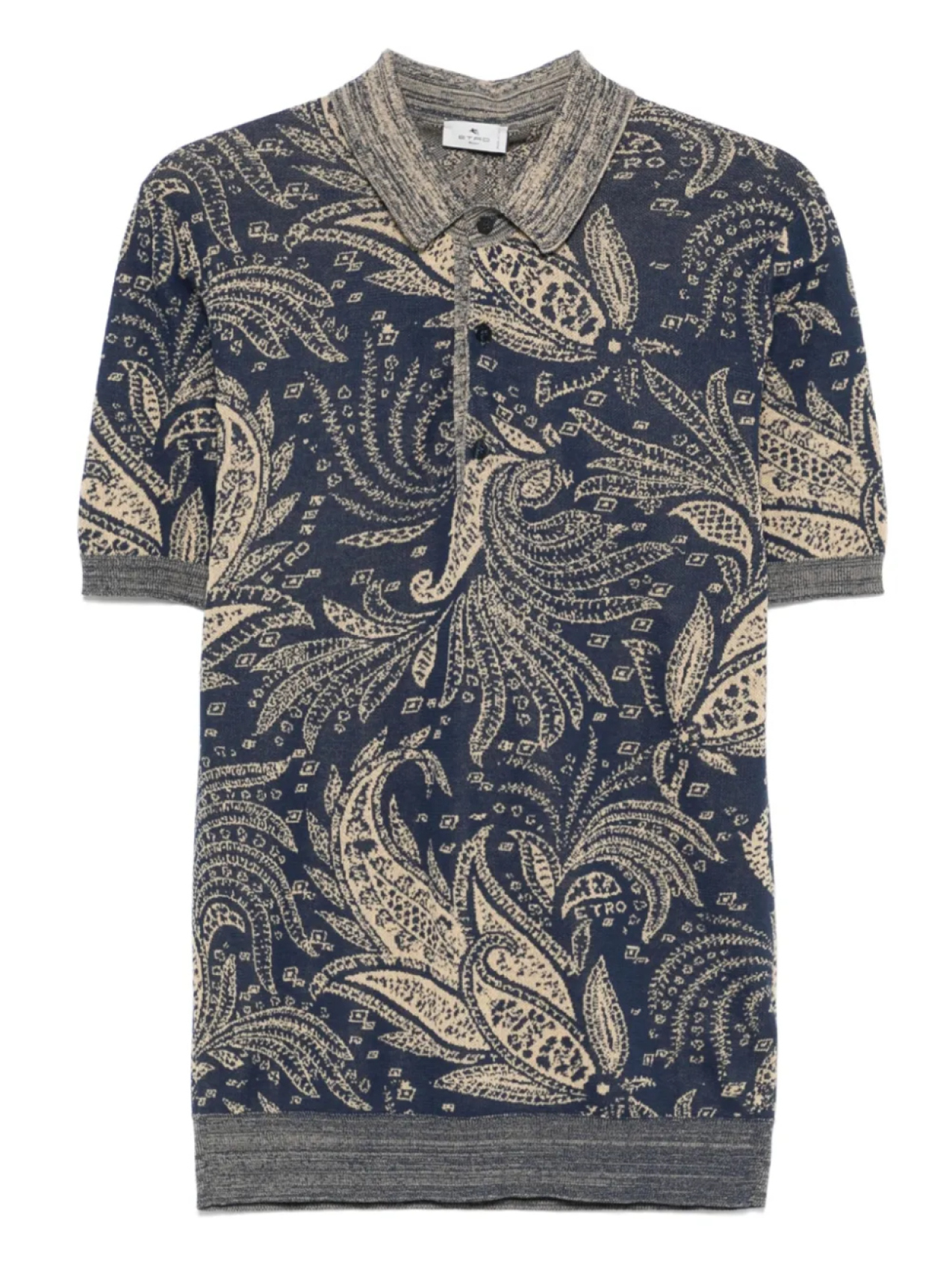 

ETRO жаккардовая рубашка с узором пейсли, синий
