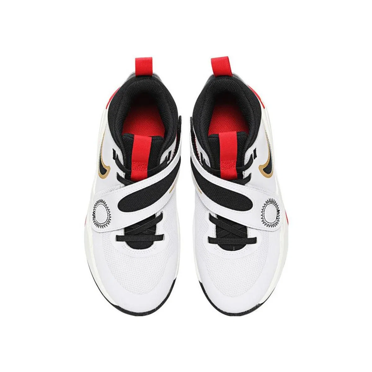 Кроссовки Team Hustle D 11 Slip Resistant низкие детские повседневные Black Red для подростков Nike — фото 4