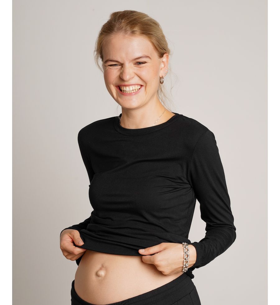 

Футболка с длинными рукавами и круглым вырезом Maternity Liv NOM Maternity, Black, Черный, Футболка с длинными рукавами и круглым вырезом Maternity Liv NOM Maternity, Black