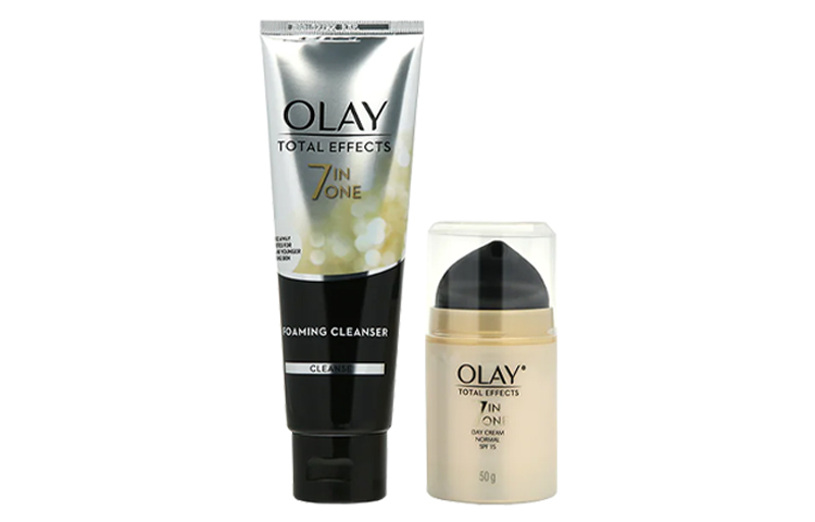 Подарочный набор Olay Total Effects: крем + пенящееся очищающее средство, 50 г + 100 г — фото 2