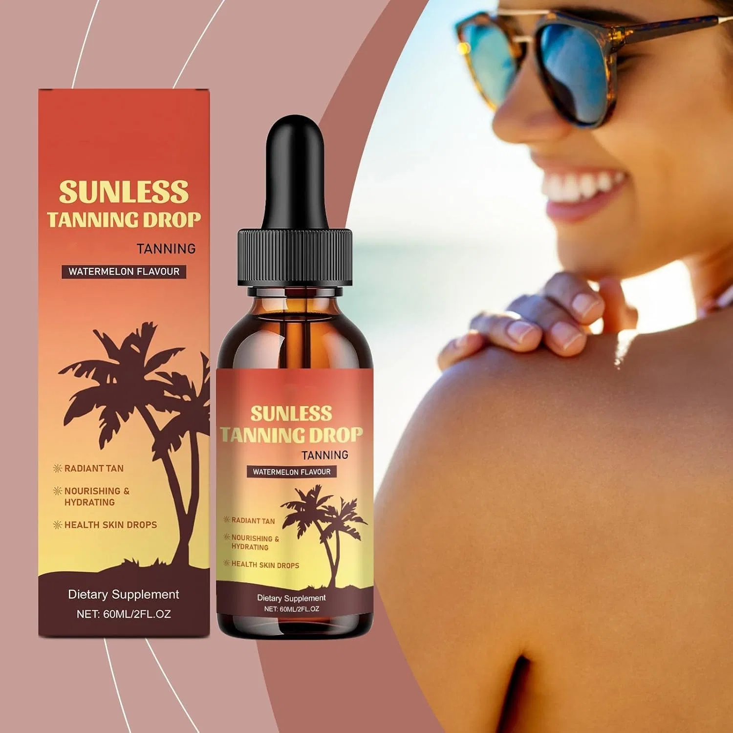 Автозагар масло для лица и тела Natural Suntan Oil, набор 3 шт, 82 г — фото 2